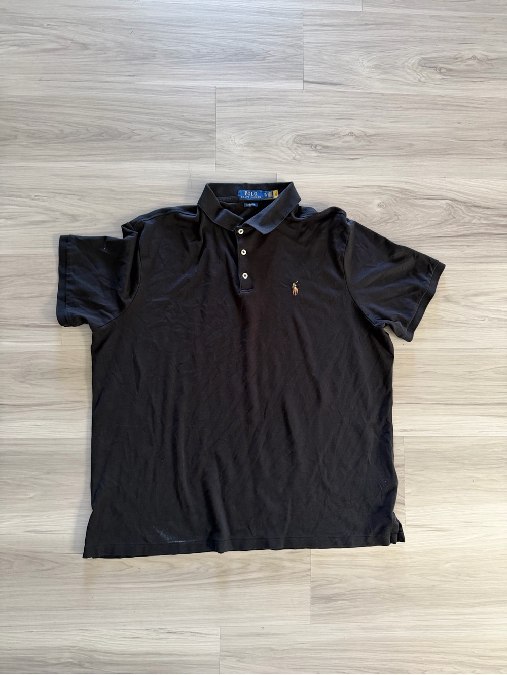Polo by Ralph Lauren Black Short-Sleeve Polo with Embroidered Pony